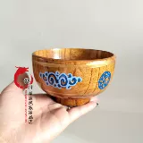 Деревянная чаша для чая во Внутренней Монголии Специальная монгольская посуда Чистое твердый древесина теплоизоляция анти -хот Деревянная чаша Монгольская посуда