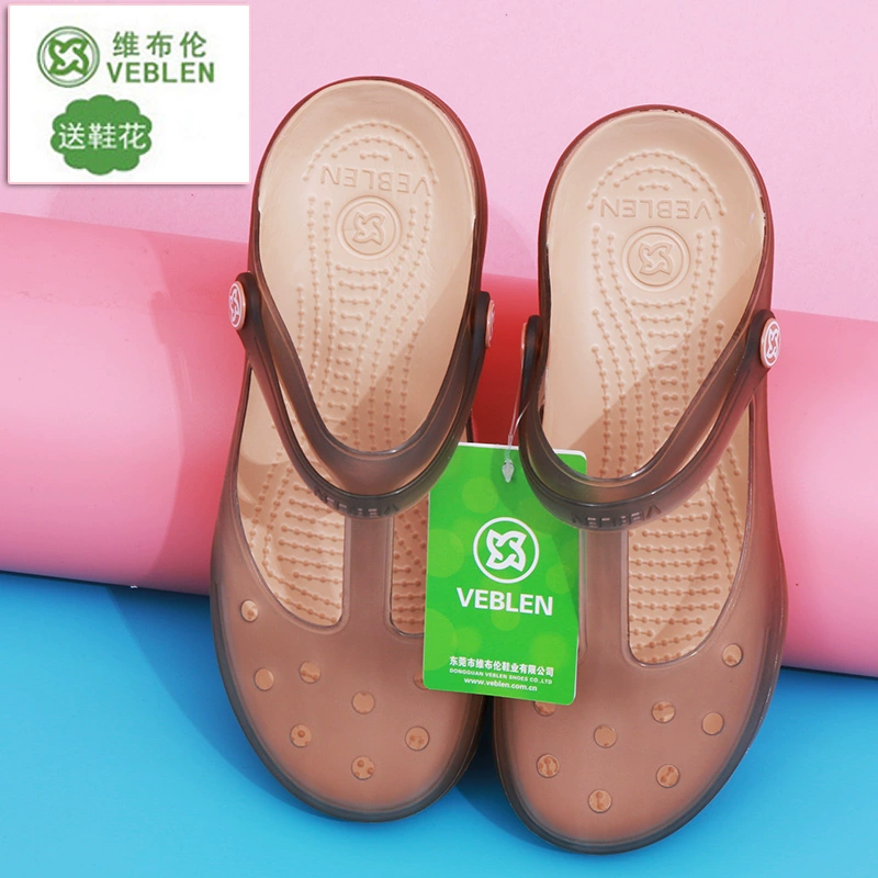 Giày dép nhựa y tế cho y tá nhân viên y khoa nữ dép quai hậu họa tiết hoa thời trang chống đau mỏi chân 