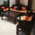 Tùy chỉnh cotton linen satin gỗ gụ sofa đệm xốp Trung Quốc đồ nội thất cổ máy giặt ghế đệm đệm đệm thảm trải ghế gỗ mùa hè Ghế đệm / đệm Sofa