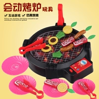 Nhà bếp mô phỏng bếp nướng điện Trẻ em mẫu giáo chơi nhà BBQ đồ chơi cha mẹ-con - Phòng bếp kệ đựng gia vị inox 304