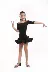 Trẻ em Latin biểu diễn múa quần áo cô gái dài và ngắn tay áo trẻ em khiêu vũ Latin quần áo đào tạo đen đồ tết cho bé gái Trang phục