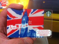 Starbucks 18元换购 英国限量发行 星巴克starbucks伦敦城市星享卡