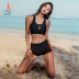 Áo tắm ba mảnh nữ chia tay áo sơ mi bên ngoài áo ba mảnh bikini bảo thủ gợi cảm áo tắm mỏng của Hàn Quốc - Bộ đồ bơi hai mảnh