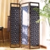 Tùy chỉnh mới Trung Quốc cổ gấp phòng khách vách ngăn di động màn hình gấp gỗ rắn vải Nhật Bản phong cách quốc gia đơn giản - Màn hình / Cửa sổ