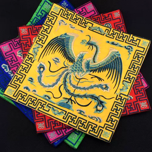 Вышивка Феникса, подарки в этническом стиле, вышивки, коврики для мыши, коврики для телефона, подставки для бутылок, детали вышивки одежды, подарки для украшения одежды