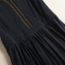 Thời trang nữ 2019 hè mới Cổ chữ V ngắn tay sáng màu ruy băng kim cương màu rắn Một chiếc váy eo cao nữ C102 - Váy eo cao Váy eo cao