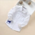 2018 mùa xuân và mùa thu mới của Hàn Quốc boy cotton shirt big trẻ em trẻ em bé England dài tay áo sơ mi trắng áo sơ mi đáng yêu cho bé gái Áo sơ mi