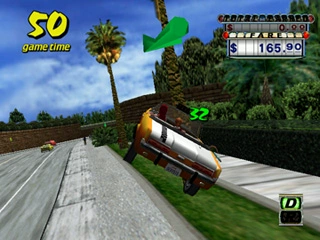 «Сумасшедшее такси -критическое такси» Аркадный подложка Ega Naomi Game Cf Card [рулевое колесо]