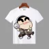 Crayon Shinchan Mùa Hè Spoof Phim Hoạt Hình Anime Ngắn Tay Áo T-Shirt Nam Giới và Phụ Nữ Trẻ Em của Mặc Quần Áo Sinh Viên Mùa Hè