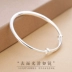 Glossy S925 Vòng tay bạc sterling Nữ sinh viên Hàn Quốc Sen Bạc Bracelet Nữ Vera Bạc Bracelet Joker Bạc Bracelet thạch anh tóc vàng Vòng đeo tay Cuff