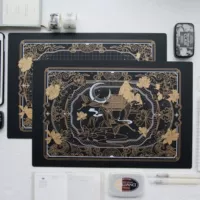A3 Black Gold Double Color State Style Style Magic Conditionbouring Руководство по борьбе с подушкой подушкой подушка