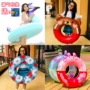 Flamingo Unicorn Donut Dày Inflatable Swim Nhẫn Nam Giới Trưởng Thành và Phụ Nữ Trẻ Em Nách Vòng Tròn Phao Cứu Sinh phao nằm hồ bơi