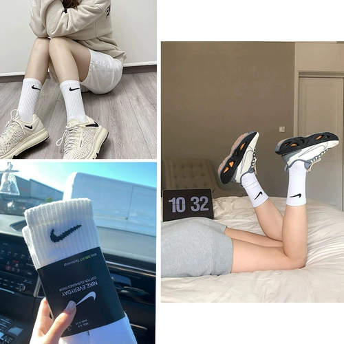 Nike Мужчины и женщины универсальная средняя длинная трубка хлопка -ограниченные временные скидки