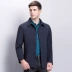 Áo khoác nam Hengyuanxiang 2018 xuân mới cha kinh doanh trang phục giản dị áo khoác màu rắn trung niên nam mặc - Áo gió