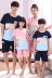 Một gia đình của ba trẻ em trong mùa hè quần áo bé trai đồ ngủ lớn trẻ em ngắn tay cotton trai mùa hè phần mỏng dịch vụ nhà