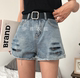 Cửa hàng vật lý gian hàng cung cấp bán buôn mùa hè Hàn Quốc phụ nữ quần short denim phụ nữ quần jean sinh viên quần short thời trang công sở nữ cao cấp Quần jean