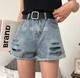 Cửa hàng vật lý gian hàng cung cấp bán buôn mùa hè Hàn Quốc phụ nữ quần short denim phụ nữ quần jean sinh viên quần short Quần jean