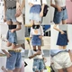 Nhà máy bán hàng trực tiếp quầy hàng bán buôn mùa hè của phụ nữ jeans Hàn Quốc thời trang nữ denim quần short quần chân rộng