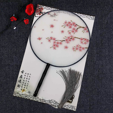 Веер 儿童汉服古装女童古风团扇双面圆舞蹈扇中国风古典扇子表演跳舞扇