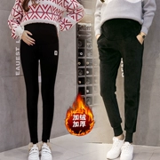 Quần legging bà bầu mùa đông 2018 mới mặc cộng với nhung dày mùa thu và mùa đông ấm áp cho bà bầu quần quần thể thao nữ