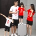 Cha mẹ và con mặc mùa hè 2018 làn sóng mới đầy đủ gia đình nhà ba gia đình phù hợp với nữ của phụ nữ ngắn tay t-shirt mùa xuân