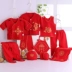 Bé nguồn cung cấp sơ sinh hộp quà tặng mùa hè phù hợp với quà tặng quần áo cotton mùa xuân và mùa hè trăng tròn bé sơ sinh đỏ Bộ quà tặng em bé