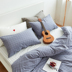 Bông rửa sạch giường cotton bốn bộ của Bắc Âu phong cách đơn giản cotton quilt quilt cover màu rắn tấm ga trải giường giường sản phẩm giường Bộ đồ giường bốn mảnh