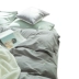 Bông rửa denim nhỏ cúc thêu bông Nhật giường chăn màu đơn giản thêu Bộ đồ giường - Bộ đồ giường bốn mảnh