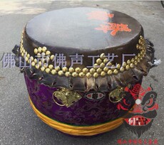 Барабан 超值人气正宗佛山醒狮鼓佛声高音舞龙舞狮 乐器 牛皮表演道具厂家