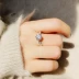 1.5 carat sáu móng vuốt nữ kim cương nhẫn cưới nhẫn Thụy Sĩ tim tám mũi tên zircon mô phỏng chiếc nhẫn kim cương
