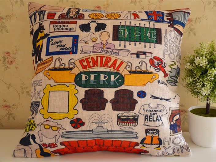 Friends Tv Series Central Perk Smelly Cat Rare Throw Pillow Case