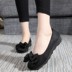 Mới nữ Hàn Quốc phiên bản thấp để giúp nông miệng của phụ nữ đôi giày cũ Bắc Kinh giày vải cúi giày làm việc phẳng peas giày giày của phụ nữ Giày cắt thấp