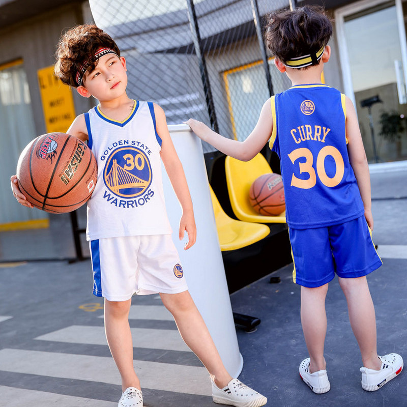夏款童装2017新款透气男童篮球服套装儿童运动无袖背心休闲两件套