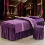 Mới dày ấm áp nhung vẻ đẹp giường bao gồm bốn bộ thẩm mỹ viện chuyên dụng spa massage giường tùy chỉnh ga trải giường spa đẹp