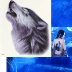 Nhiếp ảnh nghệ thuật ảnh body painting nữ không thấm nước đầy đủ trở lại big wolf head totem pattern thực tế dán hình xăm hình xăm Vẽ trên cơ thể