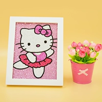 Hello kitty, Hello Kitty, детские мультяшные наклейки, новая коллекция, инкрустировано бриллиантами