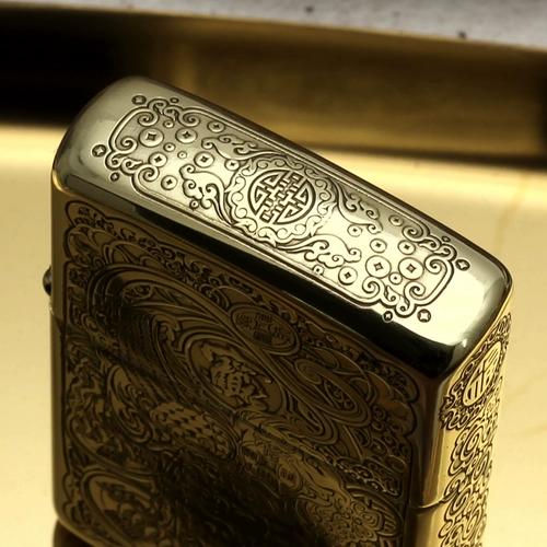 Counter подлинная ㊣zippo/Zhibao Lighter Brash Carving Carving Armor Новая версия новой версии Fortune 168
