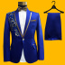 New sequins phù hợp với thiết lập giai đoạn sân khấu điệp khúc trang phục của nam giới ăn mặc ca sĩ máy chủ trang phục Suit phù hợp