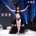 Cô gái áo tắm Show Black Bikini Race Catwalk Dress Con Trailer Feather T Set Áo tắm sáng tạo đồ bơi sexy cho bé Đồ bơi trẻ em