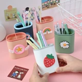 Мультяшный универсальный держатель для ручек, радужная коробка для хранения для школьников и студентов, канцтовары, система хранения, в корейском стиле