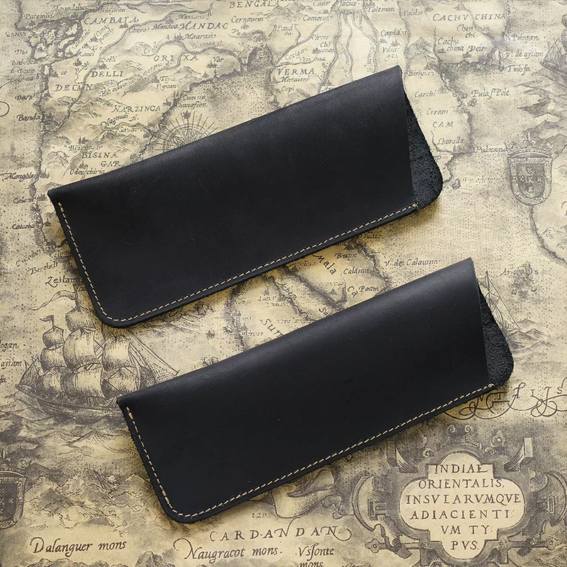 Ретро пенал handmade, мужская переносная система хранения для мужчин и женщин, очки, защитный кейс, простой и элегантный дизайн, DIY, натуральная кожа