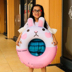 Flamingo Unicorn Donut Dày Inflatable Swim Nhẫn Nam Giới Trưởng Thành và Phụ Nữ Trẻ Em Nách Vòng Tròn Phao Cứu Sinh phao tắm cho trẻ sơ sinh Cao su nổi