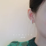 馨米娅 Дизайнерские серьги из жемчуга, тренд сезона, легкий роскошный стиль, 2024 года