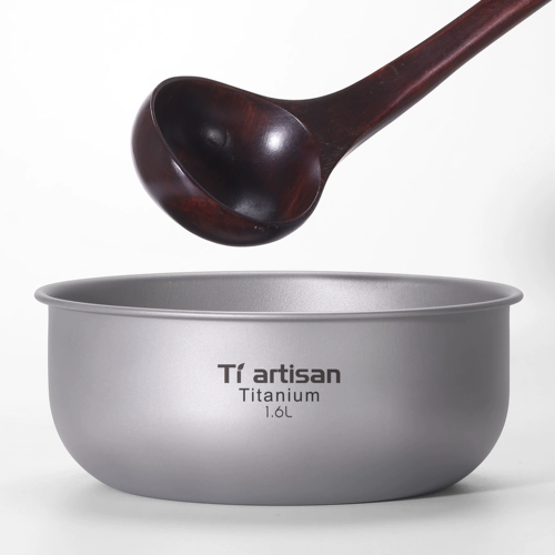 Титановый ремесленник на открытом воздухе Pure Titanium Soup Pot Pot Pot 1,6 л. Большой пропускной