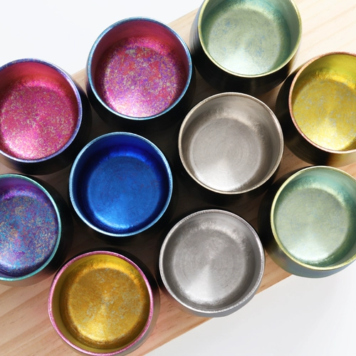 Титановый ремесленник чистый титановый ледяной чашка с двойной изоляцией цвета