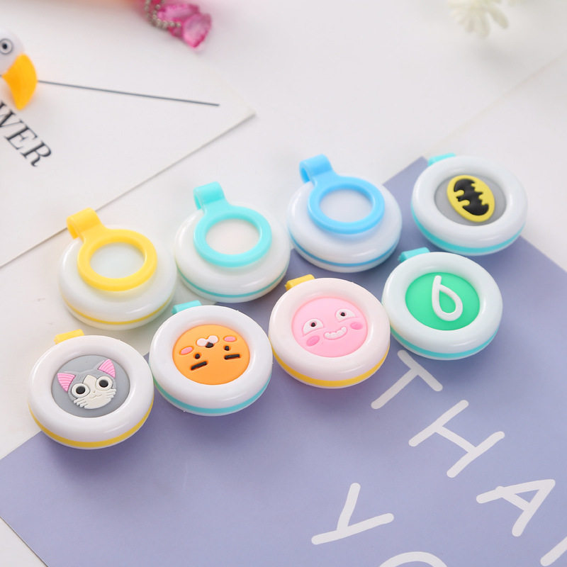 3个卡通固体户外驱蚊扣婴儿孕妇驱蚊扣儿童防蚊纽扣随身扣