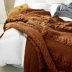 Mô hình phòng trang trí chăn sofa chăn len dệt chăn cửa sổ bay với 8 ban công giải trí chăn đan màu nâu - Ném / Chăn
