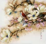 Su thêu DIY kit người mới bắt đầu dòng có thể hướng dẫn các nhãn hiệu Tô Châu thêu sơn trang trí Qingyun Magnolia tranh thêu mã đáo thành công