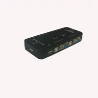 Ручной переключатель KVM 4 -Port USB Four -In -One VGA4 сопротивление 1 4 Cut 1 Пластиковая оболочка DB15 Интерфейс