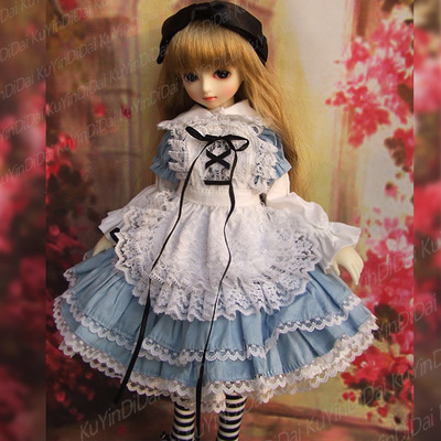 taobao agent BJD baby clothing 7-piece set of 1/4 dress ---- Alice (can be fixed for other sizes ~~~)